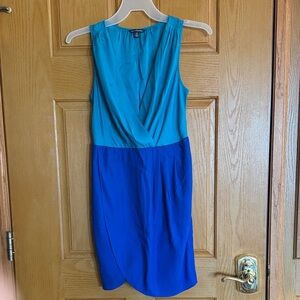 American Eagle Outfitters Teal and Royal Blue Mini Dress